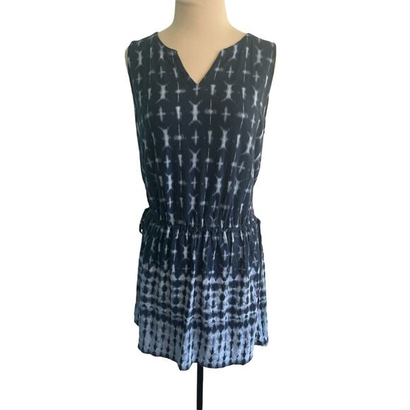 M Pure Jill Cinch waist Short Dress Navy Batik - Picture 1 of 5